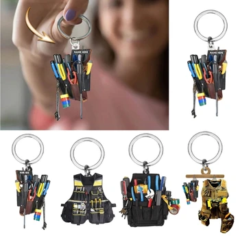 5 ks Tvorivé Akryl Keychain Jedinečný Elektrikár Nástroj Keyring Tool Bag Prívesok