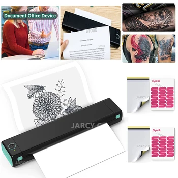 1PC Mini Bezdrôtovej Tepelnej Tetovanie Tlačiareň Bluetooth USB Mobile Printer Stroj Prenosné Tepelné Kopírka, prenášací Papier pre Tlač