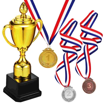 Clispeed Ocenenie Trofej Pohár Prvé Miesto Víťaz Odmenu Deti Výhry 3 Medaily Plastové Športové Akcie Hra