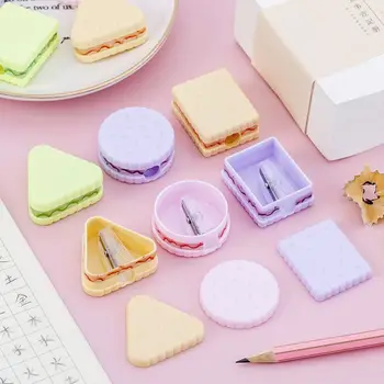 1 KS Odolné Ceruzka Rezné Nástroje Jednoduché Kreatívne Candy Farby Cookies strúhadlo Na Odmeny Darček