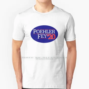 Poehler Fey 2020 Tričko Bavlna 6XL Tina Fey Amy Poehler Parky A Rekreačné 30 Leslie Knope Liz Lemon Voľbách Prezidenta