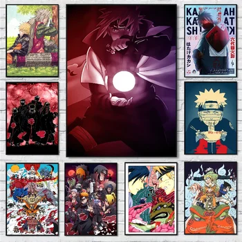Japonsko, Anime Periférnych Zariadení Naruto Plagát Nástenné Plátno Na Maľovanie, Dekorácie Kreslený Obrázok Luff Obrázok Wall Art Deti Darček Č Rám