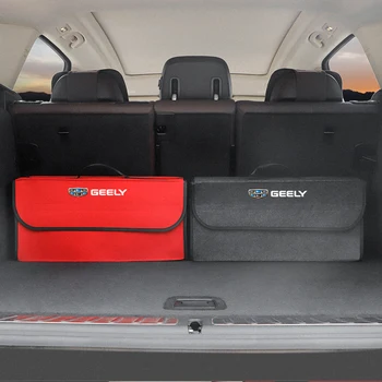 1Pcs Kufri Skladacia Úložný Box Cítil Handričkou Organizátor Upratovanie Taška Pre Geely Atlas SUV Boyue Borui Coolray Emgrand NL3 EX7 X7