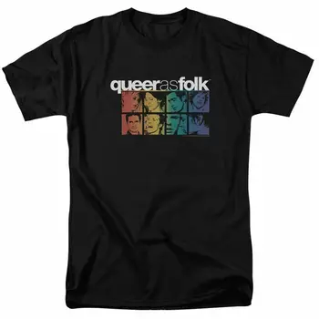 Queer As Folk Cast T Shirt Mens Licencovaný Klasické TV Show Pride Čaj Čierny