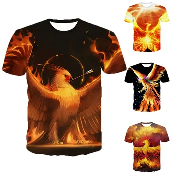 Personalizovaná Tlač T-shirt Phoenix T-shirt Vonkajšie Bežné Pohode T-shirt Top