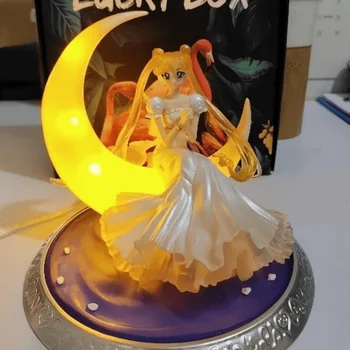 Sailor Moon Ornament Anime Okolité Estetické Obrázok Modelu Žiariace Nočné Svetlo Darček Dievčatá Miestnosti Dekorácie Dievča Roztomilé Hračky Darček