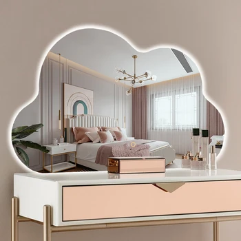 Cloud zrkadlo, toaletný stolík veľké make-up zrkadlo kúpeľňa zrkadlo, wc smart zrkadlo so svetlom doma