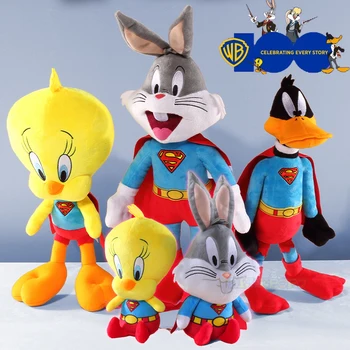 Warner 100. Výročie Roztomilý Looney Tunes plyšáka Cosplay Superman Čarovná Zdobiť Bugs Bunny Plyšové Hračky
