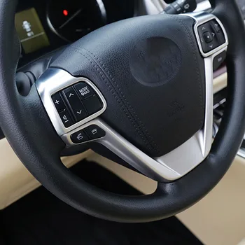 2014-2018 Auto Styling Shell Volant Tlačidlo Rám Panel Kryt Výbava Auto Príslušenstvo, ABS Matný pre Toyota Highlander Kluger