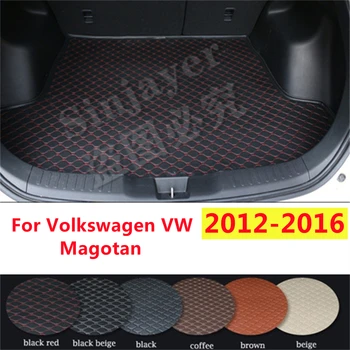 SJ Kufri Mat Vlastné Fit Pre Volkswagen VW Magotan 2016 2015 2014 2013 2012 AUTO Chvost Boot Zásobník Cargo Koberec Pad Protector