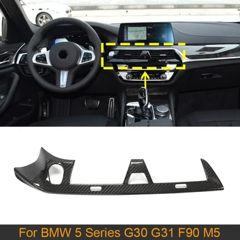Carbon Fiber Auto, klimatizácia, Zásuvky Dekoratívne Pásy pre BMW 5 Series G30 G31 G38 F90 M5 520i 530i 540i 2017-2019