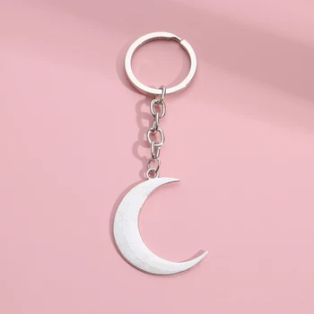 Roztomilý Keychain Mesiac Tvar Krúžok Pol Mesiaca, Kľúčenky Prírody Darčeky Pre Ženy, Mužov, Kabelka Accessorie Jednoduché Šperky Vyrábané Ručne
