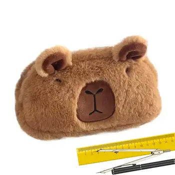 Malý Capybara Plyšové Cartoon Zvierat Peračník Roztomilé Deti Hračka Pero Prípade Kawaii Školské Tašky Prívesok