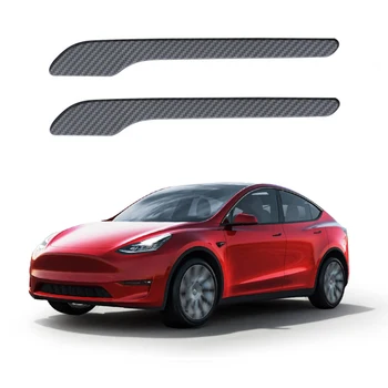 4Pcs Dverí Rukoväť Chránič Zábal Pre Tesla Model Y 3 ABS Materiál Carbon Fiber Farba Dverí Rukoväť Kryt Model Y 3 Príslušenstvo