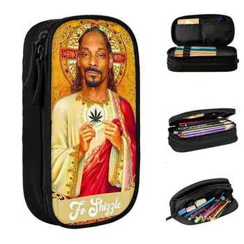 Nový Svätý Snoop Dogg peračníky Rapper Pencilcases Pero pre Dievčatá Chlapci Veľká Kapacita Ceruzka Tašky Študentov Školy Darček Písacie potreby