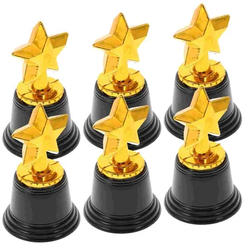 6pcs Golden Award Star Trofej Odmenu Ceny na spoločenské Oslavy, Slávnostné Ocenenie Dar Ocenenia