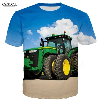 HX Populárnej 3D Tlač Nové Auto, Traktor T Shirt Muži Ženy Bežné Streetwear Ropa Hombre T-shirt Mužov Topy Drop Shipping