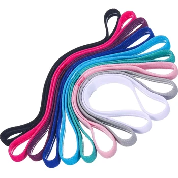 9 Kusov Hrubé Non-Slip Šport Elastické Pásky na Vlasy Čelenky,Cvičenie Vlasy a Potítka pre Ženy a Mužov Multicolor
