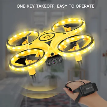 Gesto Kontrolované Drone Hračky LED Svetlá Lietania Inteligentné Prekážkou Vyhýbanie nadmorská Výška Podržte Mini Quadcopter Darčeky, Hračky pre Chlapcov