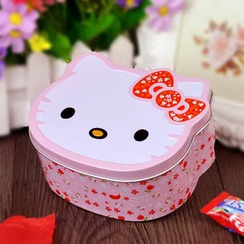 HelloKitty Série Cookie Box Sanrio Anime Kawaii Candy Domov Občerstvenie Cookie Jar Skladovanie Tin Box Balenie Darčeka Roztomilý Sladký Darček