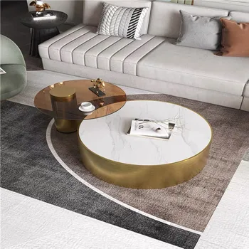 Moderné svetlo luxusné rock doska stolíka Nordic minimalistický kovu, mramoru malý byt strane tabuľky čaj stôl zmes